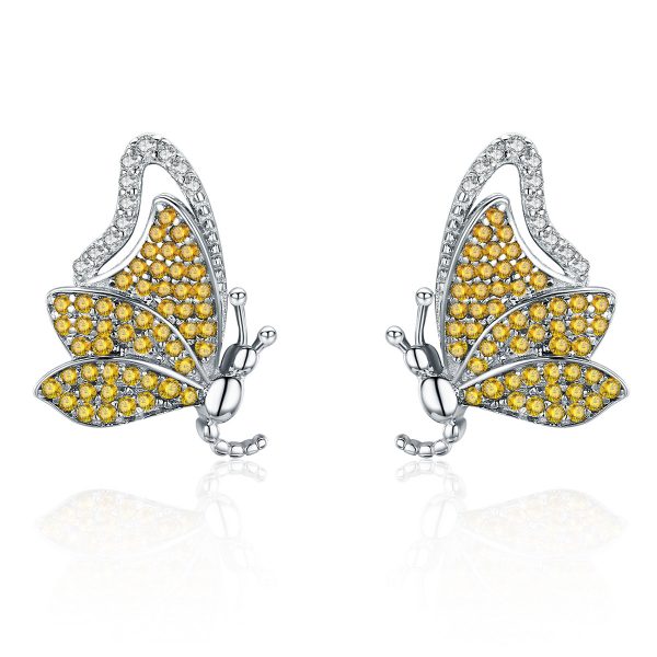 Sterling silver butterfly earrings