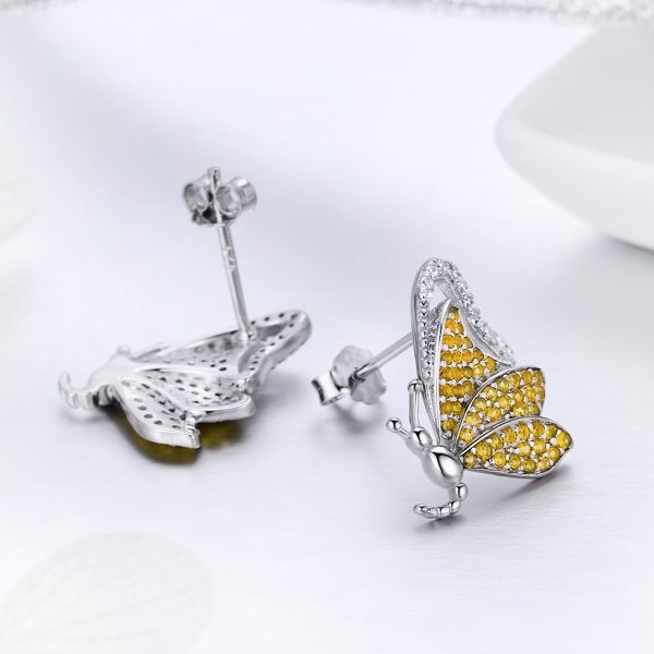 Sterling silver butterfly earrings