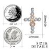 925 Sterling Silver cross pendant necklace with cubic zincon wholesale