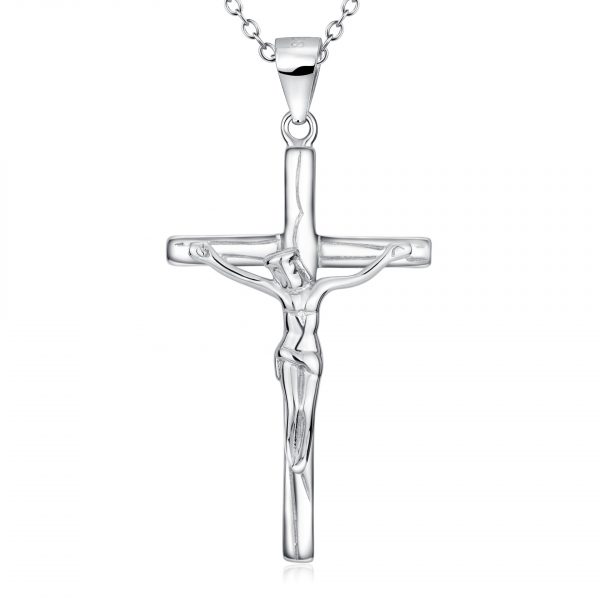 Religious Jewelry 925 Sterling Silver jesus cross necklace james avery cross necklace