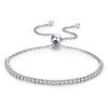 adjustable sterling silver tennis bracelet 925 sterling silver bracelet