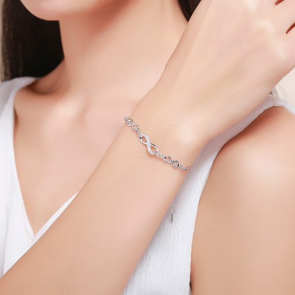 Sterling silver infinity bracelet infinity symbol bracelet factory