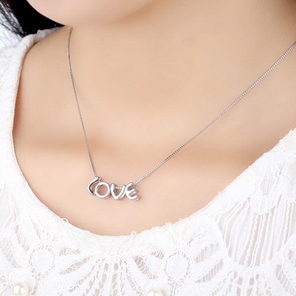 Sterling silver necklace initial necklace silver jewelry factory