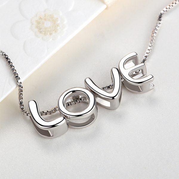 Sterling silver necklace initial necklace silver jewelry factory