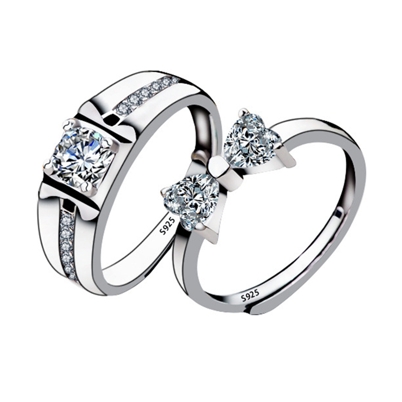 Direct Factory Couple Rings  Silver Wholesale His  And Hers  
