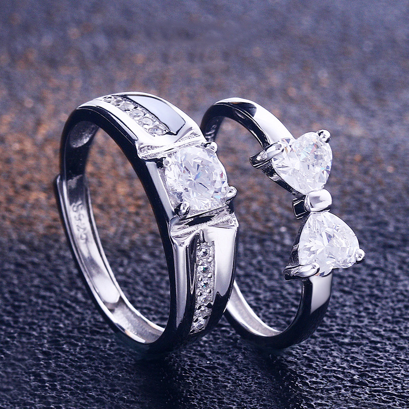 Direct Factory Couple Rings  Silver Wholesale His  And Hers  