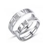 Direct Jewelry Manufacturer Sterling Silver Couple Rings Couple Engagement Rings Wholesale
