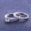 Factory Price For Double Set High Quality Cubic Zirconia Wedding Sets