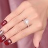 Fashion Jewelry Wholesale Genuine 925 Sterling Silver Wedding Bands Luxury Women's Engagement Ring