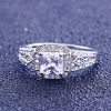 Latest Design Wholesale Jewelry Sterling Silver Halo Engagement Rings Wedding Ring For Women