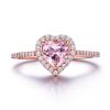 Sterling Silver Heart Shaped Ring For Girl Beautiful And Quality Sterling Silver CZ Engagement Rings