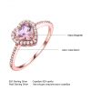 Sterling Silver Heart Shaped Ring For Girl Beautiful And Quality Sterling Silver CZ Engagement Rings