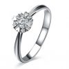 Unique Heart Design Simple Engagement Rings Silver Sterling Silver Engagement Ring For Wholesale