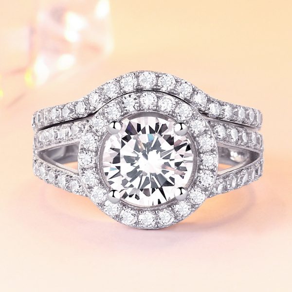 Wholesale China Jewelry 2pcs Luxury Bridal Set Wedding Rings Sets At Walmart