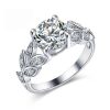 Wholesale Genuine 925 Sterling Silver Engagement Rings for Women Luxury Women's Engagement Ring