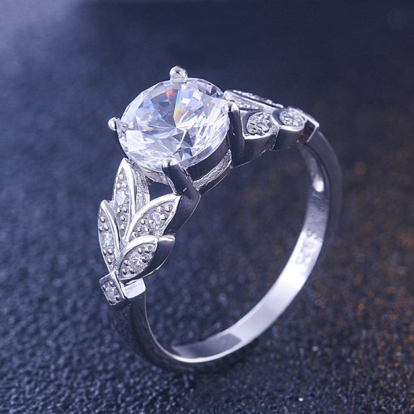 Wholesale Genuine 925 Sterling Silver Engagement Rings for Women Luxury Women's Engagement Ring
