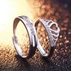 Wholesale Genuine 925 Sterling Silver Promise Rings For Couples His Queen Her King Rings