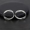 Fashion High Quality ltaly Jewelry Hollowed-up Design Bridal Sterling Silver Hoops