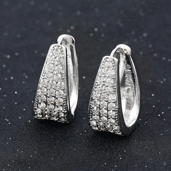 Fashion High Quality ltaly Jewelry Huggie Hoop Earrings With Luxury Zircon