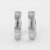 Fashion Jewelry Made In China Wholesale Simple Hollowed Rhodium Plated Hoop Earring