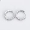 Fashion Women Gemstone Jewelry Huggie Earring Cubic Zircon 925 Silver Hoop Earrings
