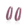Luxury Gem Stones Mosaic Zircon Artificial Diamond Hoop Earring For Women Jewelry
