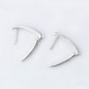 Luxury Zircon Rhodium Color Plated Small Hoop Earrings For Women