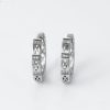 New Arrival Women Rhodium Plated Jewelry 925 Sterling Silver Round Hoop Earrings