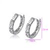 New Arrival Women Rhodium Plated Jewelry 925 Sterling Silver Round Hoop Earrings