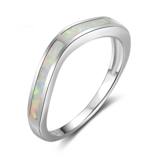 Cheap Wholesale 925 Sterling Silver Genuine Opal Rings Hot Selling Engagement Ring For Women