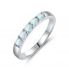 China Jewelry Wholesale 925 Sterling Silver Opal Ring With Rhodium Plating Opal Rings For Sale