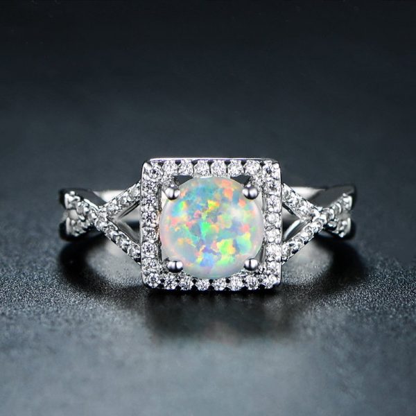 Direct Factory Genuine Opal Band Wholesale Opal Wedding Rings For Women