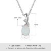 Custom 925 Sterling Silver Opal Gemstone Tree Of Life Daily Jewelry Necklace For Women Latest Design Opal Necklace