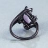 Guangzhou Factory 925 Sterling Silver Solid Opal Ring Black Opal Wedding Rings