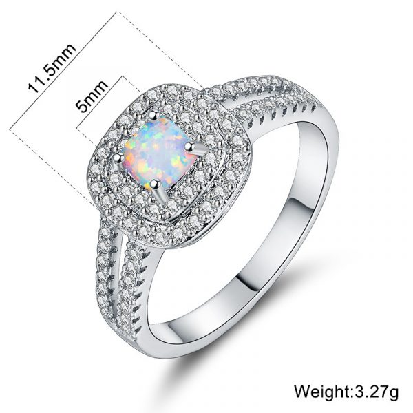 Hot Selling Opal Engagement Rings For Women OEM Service For Fire Opal Engagement Rings
