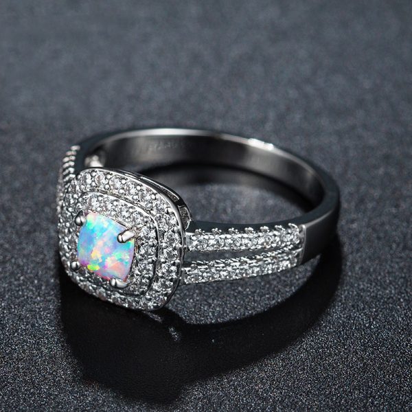 Hot Selling Opal Engagement Rings For Women OEM Service For Fire Opal Engagement Rings