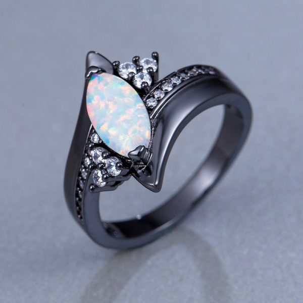 OEM Service For High Quality Polishing 925 Sterling Silver Opal Engagement Rings