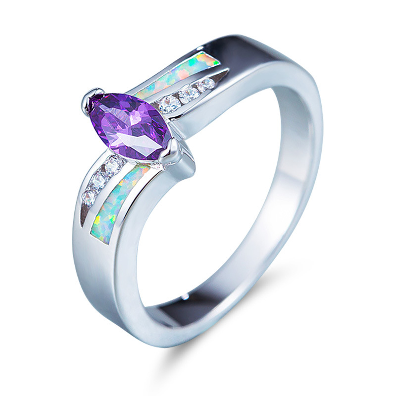 Wholesale Custom 925 Sterling Silver Opal And Amethyst