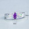 Wholesale Custom 925 Sterling Silver Opal And Amethyst Ring Opal Wedding Rings For Women