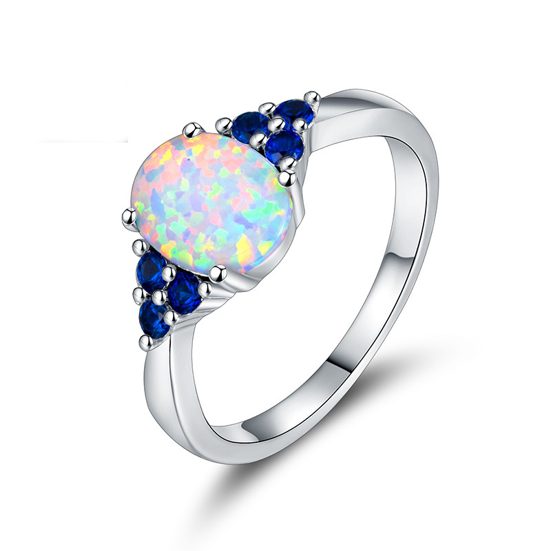 Wholesale Custom 925 Sterling Silver Opal And Sapphire