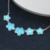 Women Chunky Opal 925 Sterling Silver Wedding Statement Necklace For Hot Amazon Selling Luxury Jewelry Opal Jewelry